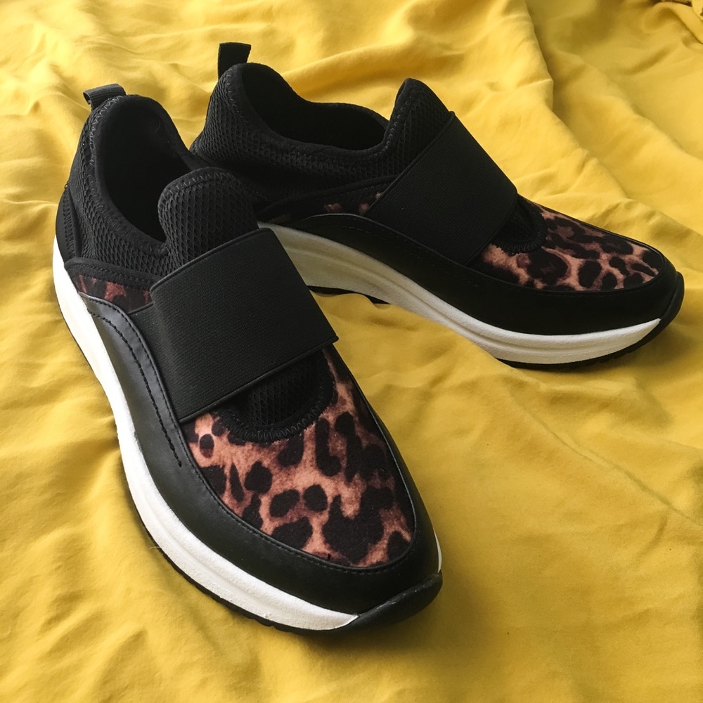 Anne Klein leopard print sneakers